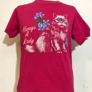 Vintage 80s 90s Single Stitch T-Shirt Cats GRAIL